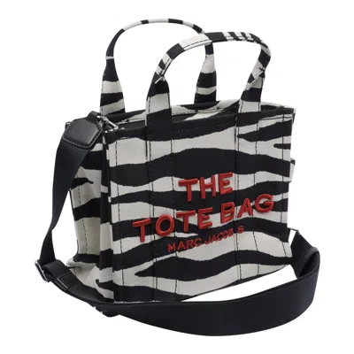 Shop Marc Jacobs The Zebra Small Tote Bag In Black/white