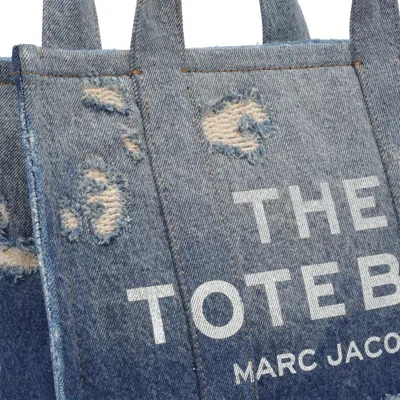 Shop Marc Jacobs The Denim Medium Rip And Repair Tote Bag In Punk Indigo