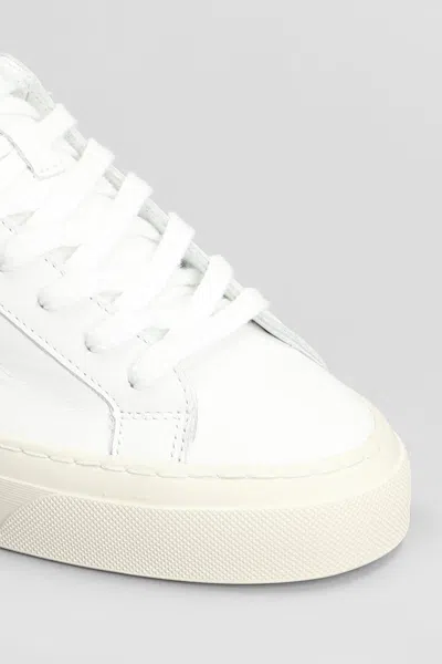 Shop Date Sonica Sneakers In White Leather In Wh White