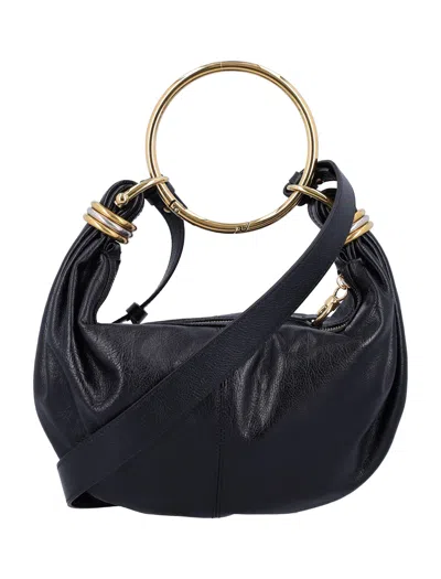 Shop Chloé Small Bracelet Hobo Bag In Black