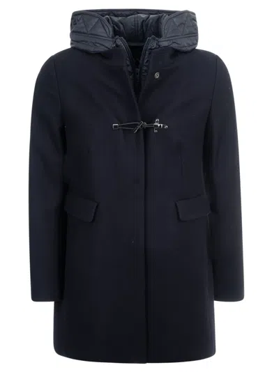 Shop Fay Toggle Closure Hooded Layered Coat