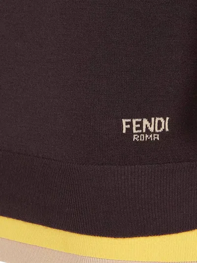 Shop Fendi Dress In Aubergine