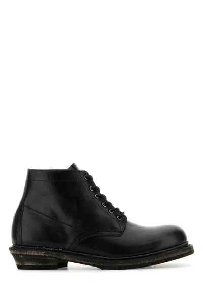 Our Legacy Cortege Boots In Deep Black Leather