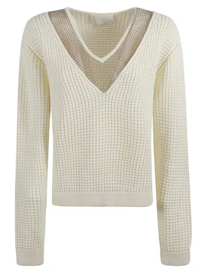 GENNY KNITTED V-NECK SWEATER 