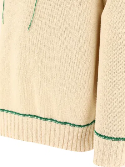 Junya Watanabe Man Sweater In Natural X Green