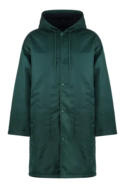 Drôle De Monsieur Slogan Nylon Parka In Green