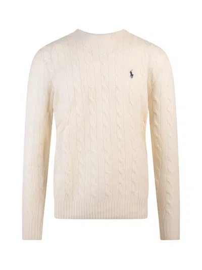 Shop Polo Ralph Lauren Sweater In Bianco