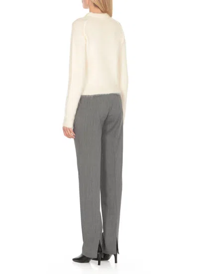 Jil Sander Crewneck Knitted Jumper In Neutrals