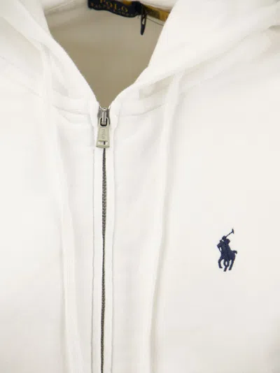 Shop Ralph Lauren Hoodie With Zip In White