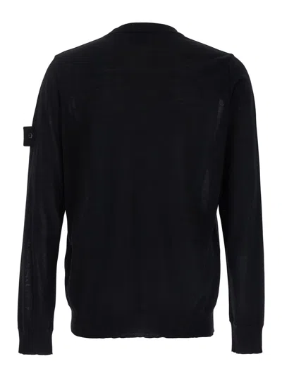 Shop Stone Island Merinos Girocollo In Black