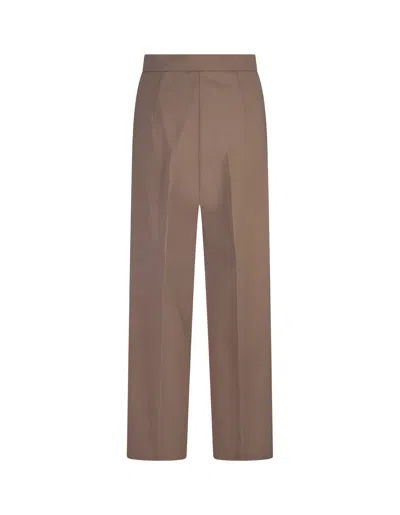 Shop Max Mara Brown Verbano Trousers