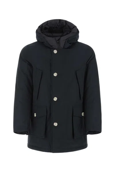 Woolrich Dark Blue Cotton Blend Arctic Parka