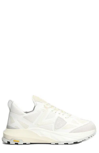 Philippe Model Rocx Low Sneakers In White Fabric