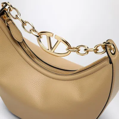Valentino Vlogo Moon Cappuccino-coloured Small Hobo Bag