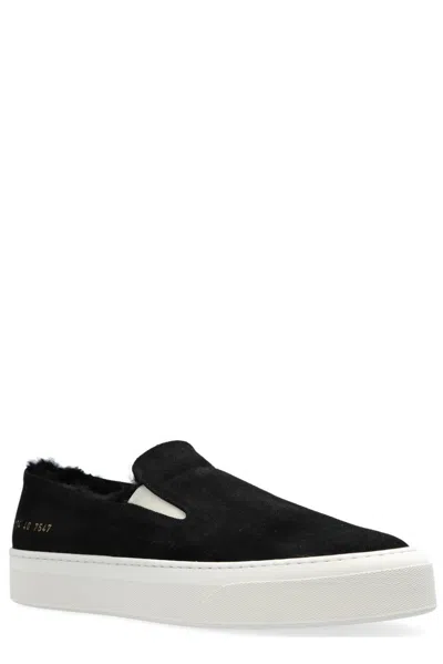 Common Projects Faux-shearling Loafers In Black