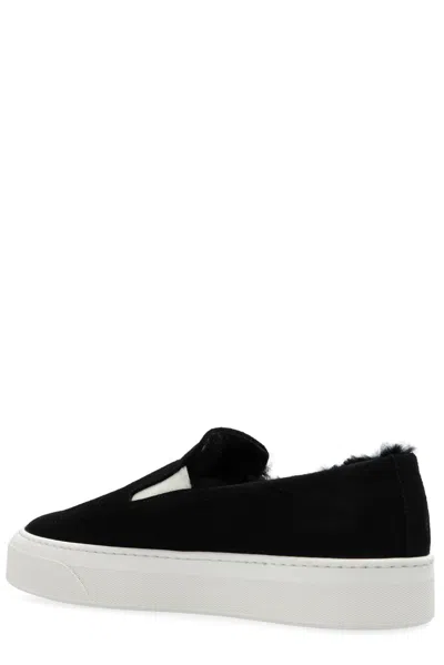 Common Projects Faux-shearling Loafers In Black