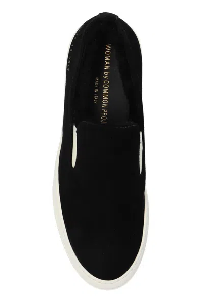 Common Projects Faux-shearling Loafers In Black