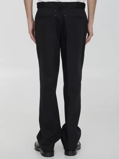 Shop Maison Margiela Pleated Trousers In Black