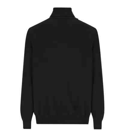 Fay Wool Turtleneck Sweater In Black