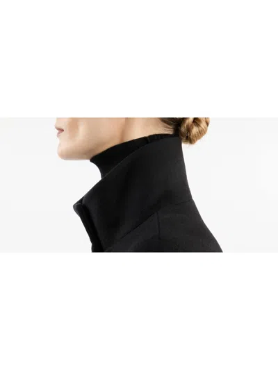 Shop Fay Black Wool Blend Fabric Cape