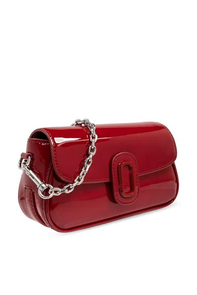 Shop Marc Jacobs The Clover Logo Detailed Shoulder Bag In Red