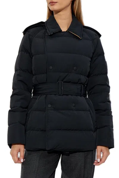 Burberry B-buckle Puffer Jacket In Black