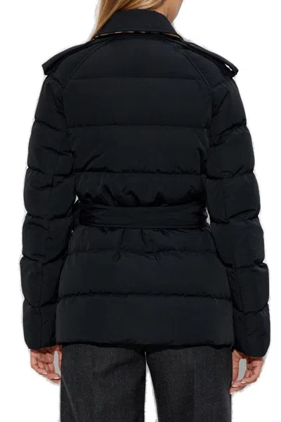 Burberry B-buckle Puffer Jacket In Black