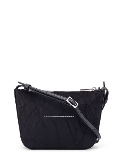 Shop Mm6 Maison Margiela Shoulder Bag In Black