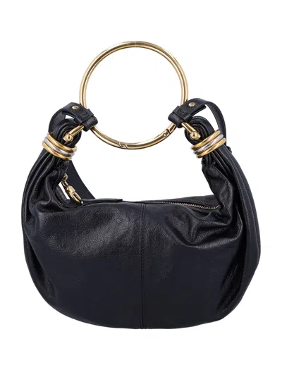 Shop Chloé Small Bracelet Hobo Bag In Black