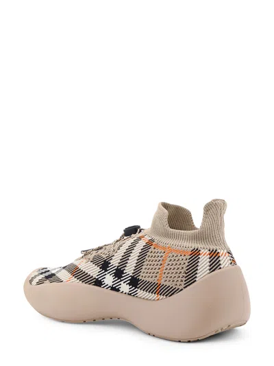 Shop Burberry Neptune Sneakers In Neutrals