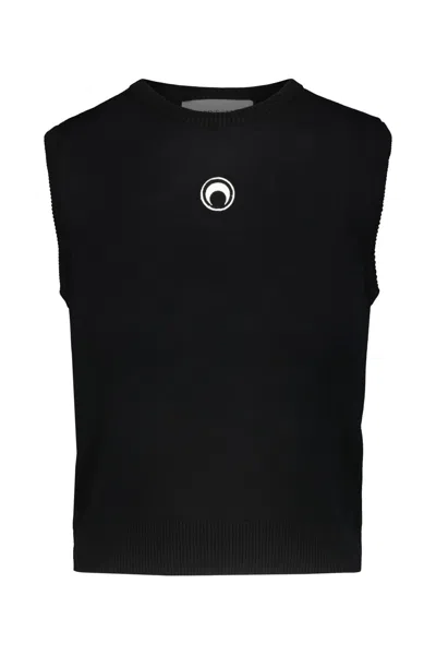 Marine Serre Moon Sleeveless Pullover In Black