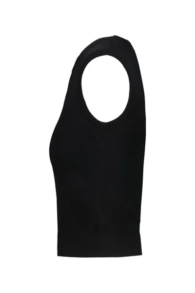 Marine Serre Moon Sleeveless Pullover In Black