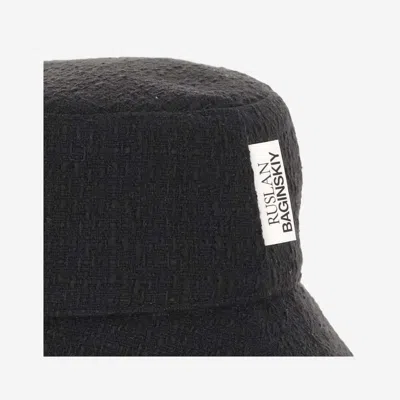 Ruslan Baginskiy Black Tweed Bucket Hat In Black