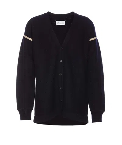 Shop Maison Margiela Elbow Patch Cardigan In Black