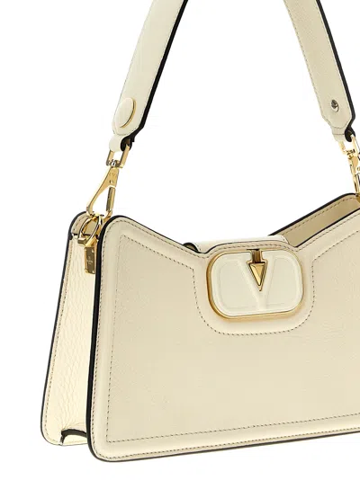 Valentino Vlogo Shoulder Bags White In White