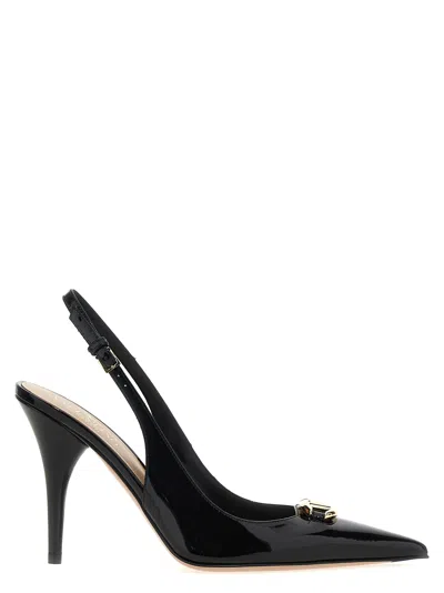 Shop Valentino Garavani Slingbacks In Black