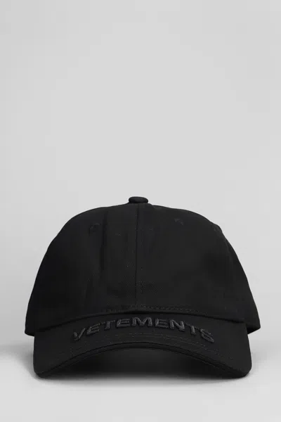 Shop Vetements Hats In Black Cotton