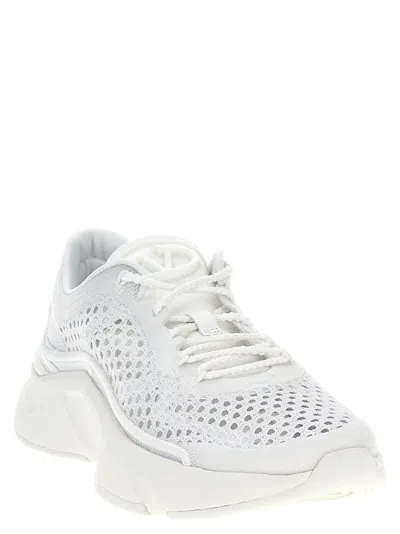 Shop Valentino Garavani Vg Urban Actress Sneakers In White