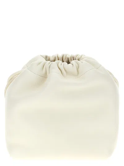 Shop Valentino Garavani Vlogo Pouf Shoulder Bag In White