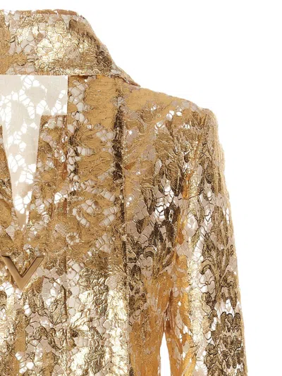 Shop Valentino Top  Gold Heavy Lace