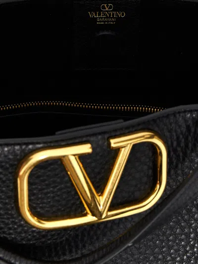 Shop Valentino Garavani Vlogo Signature Handbag In Black