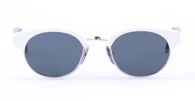 Thom Browne Oval - Navy / Red / White Sunglasses In Black