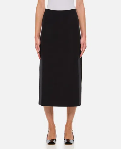 Gabriela Hearst Manuela Crepe Midi Skirt In Black