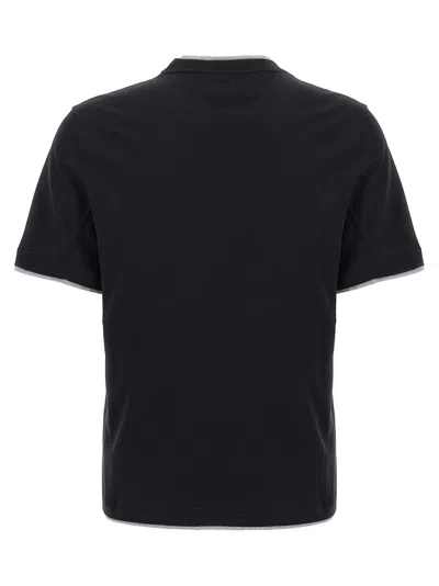 Shop Brunello Cucinelli Layered T-shirt In Black