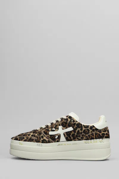 Shop Premiata Micol Sneakers In Animalier Pony Skin In Dark