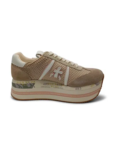 Shop Premiata Sneakers Beth In Beige