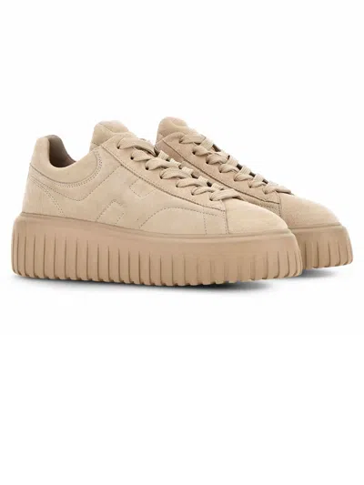 Shop Hogan Sneakers Beige