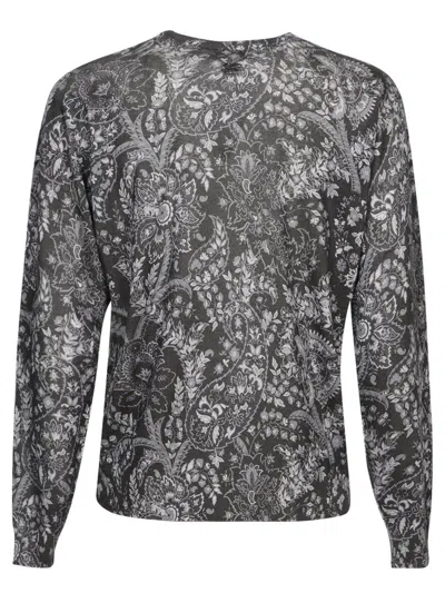 Etro Paisley Intarsia In Black