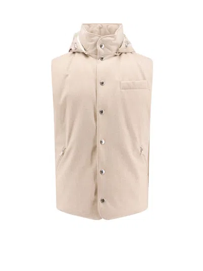 Shop Brunello Cucinelli Jacket In Sand