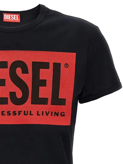 Shop Diesel T-malun T-shirt In Black